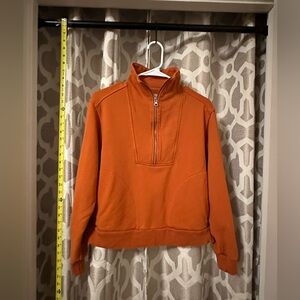 Everlane Rust Zip-Up Sweater